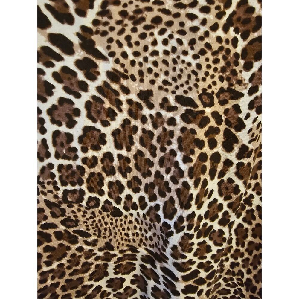 TYLER BOE Leopard Cheetah Print 3/4 Sleeve trapeze Dress Size XL - Picture 6 of 7